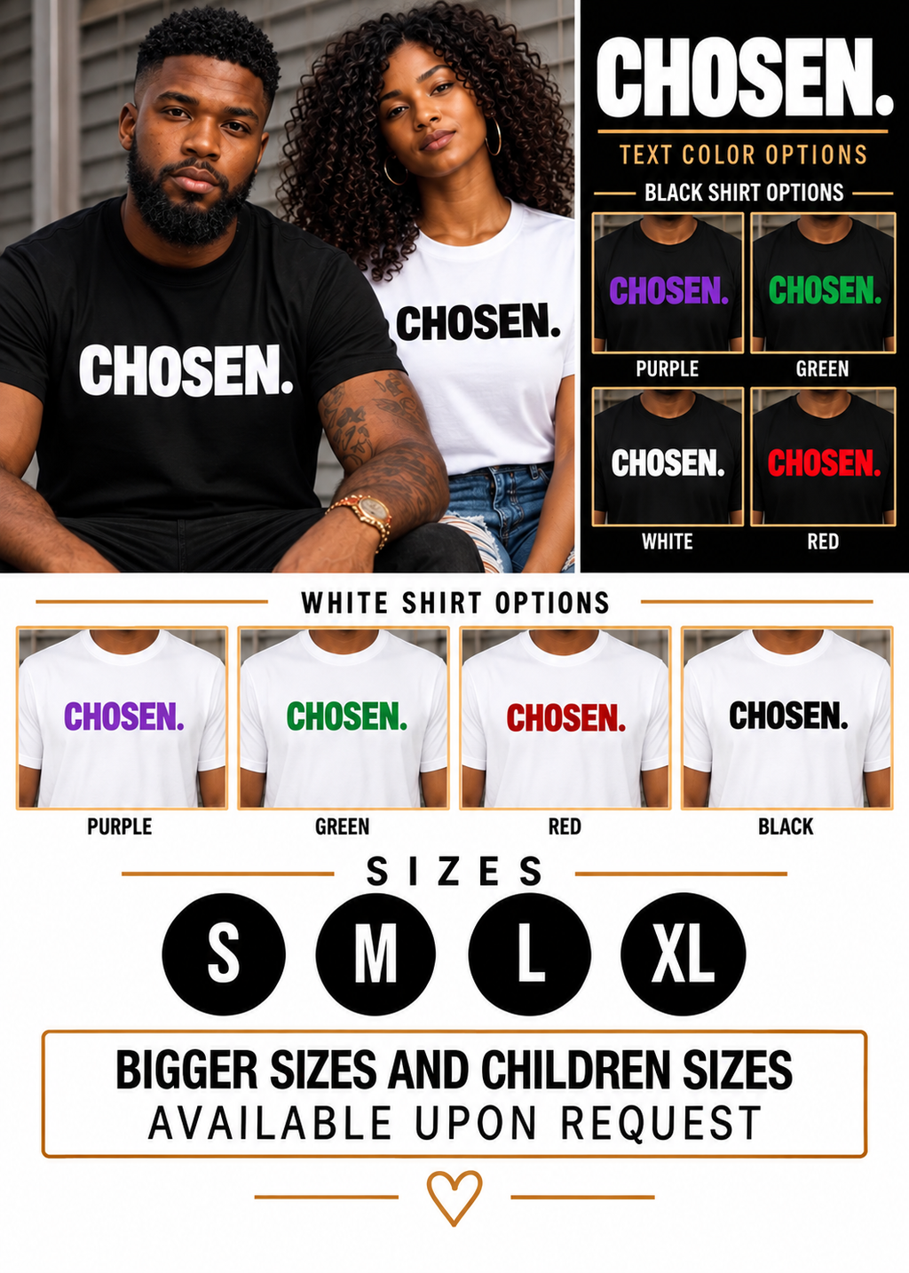 Chosen Shirt | Inspirational Graphic Tee | Faith Based Streetwear | Motivational Minimalist Shirt | Live With Purpose Tee | Unisex Empowerment Shirt