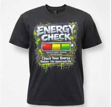 Energy Check – Check Your Energy Before You Approach Me Graphic T-Shirt