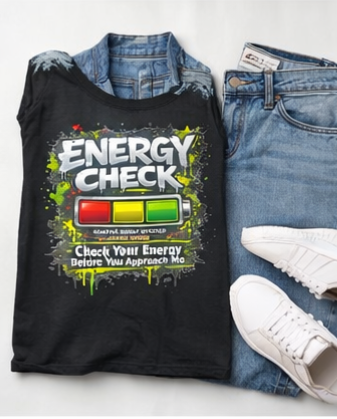 Energy Check – Check Your Energy Before You Approach Me Graphic T-Shirt
