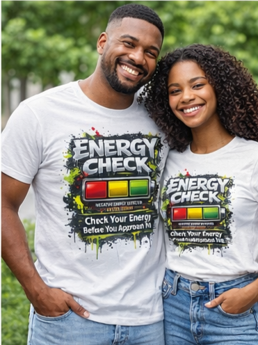 Energy Check – Check Your Energy Before You Approach Me Graphic T-Shirt