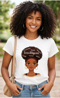 Smart Afro Queen Shirt – Intelligent Bold Witty Graphic Tee | Black Woman Empowerment Shirt | Natural Hair Pride Apparel