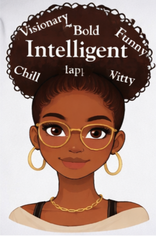 Smart Afro Queen Shirt – Intelligent Bold Witty Graphic Tee | Black Woman Empowerment Shirt | Natural Hair Pride Apparel