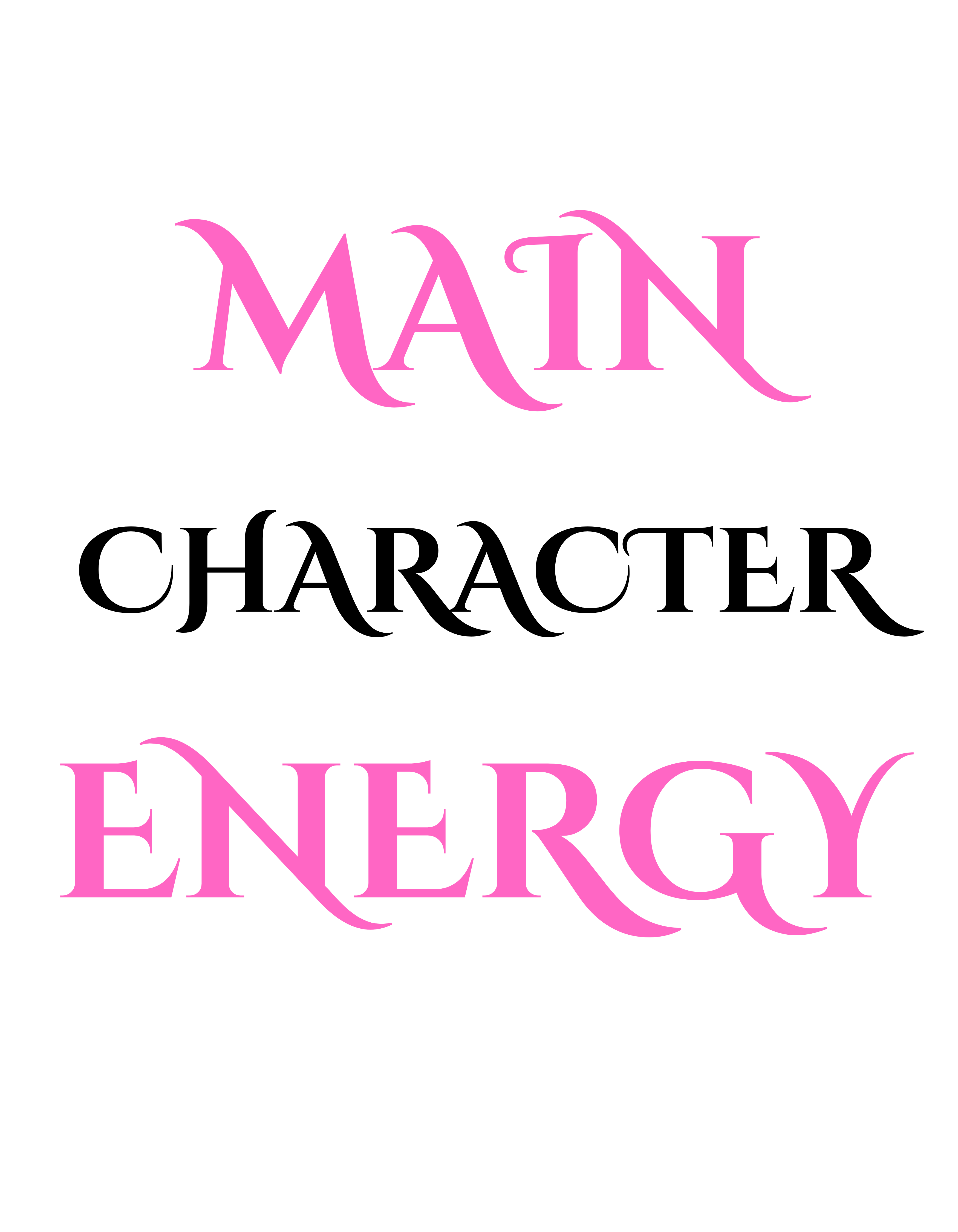 Main Character Energy Shirt – Motivational Graphic Tee, Confidence Statement Shirt, Empowerment Streetwear Tee, Unisex Inspirational T-Shirt