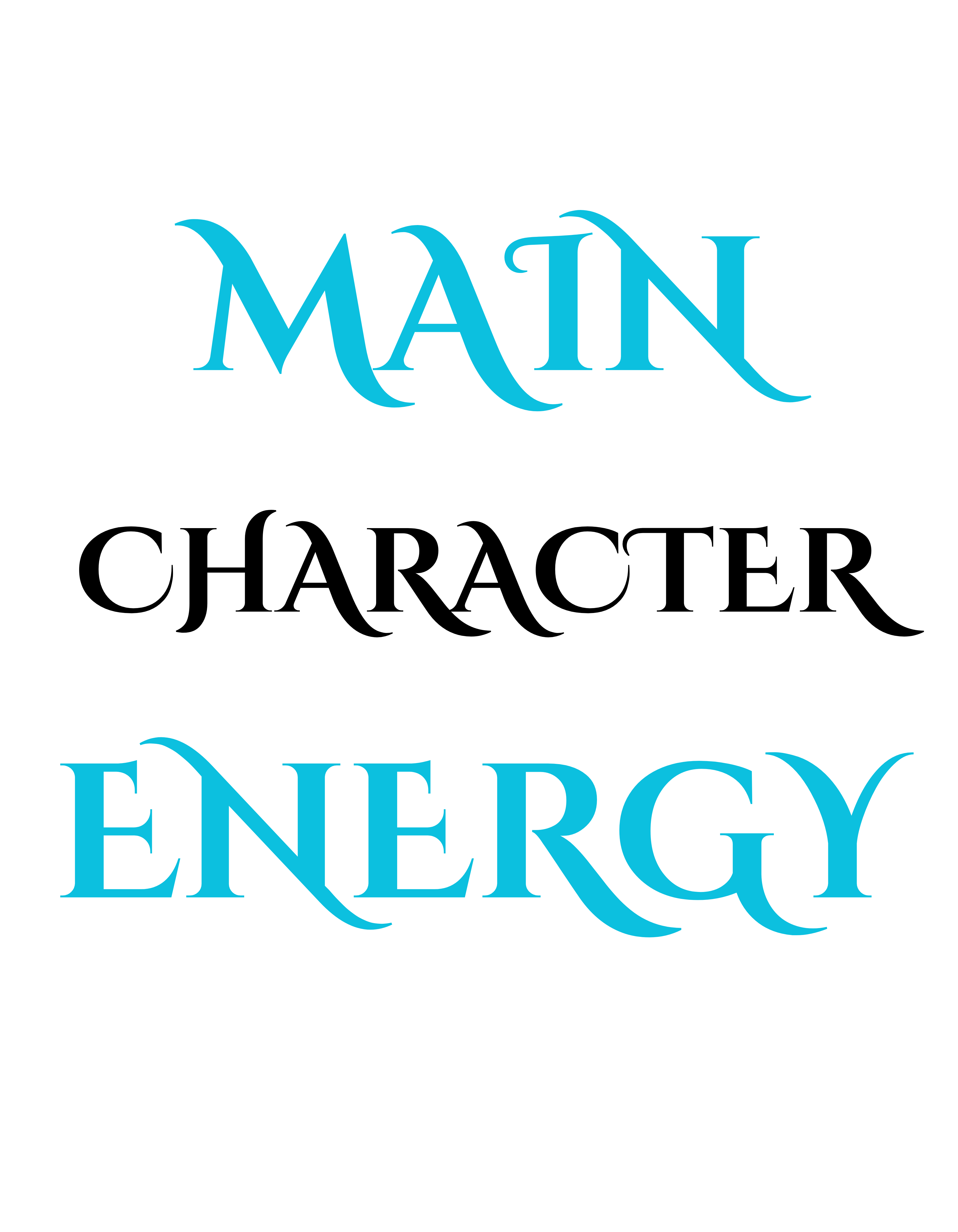 Main Character Energy Shirt – Motivational Graphic Tee, Confidence Statement Shirt, Empowerment Streetwear Tee, Unisex Inspirational T-Shirt