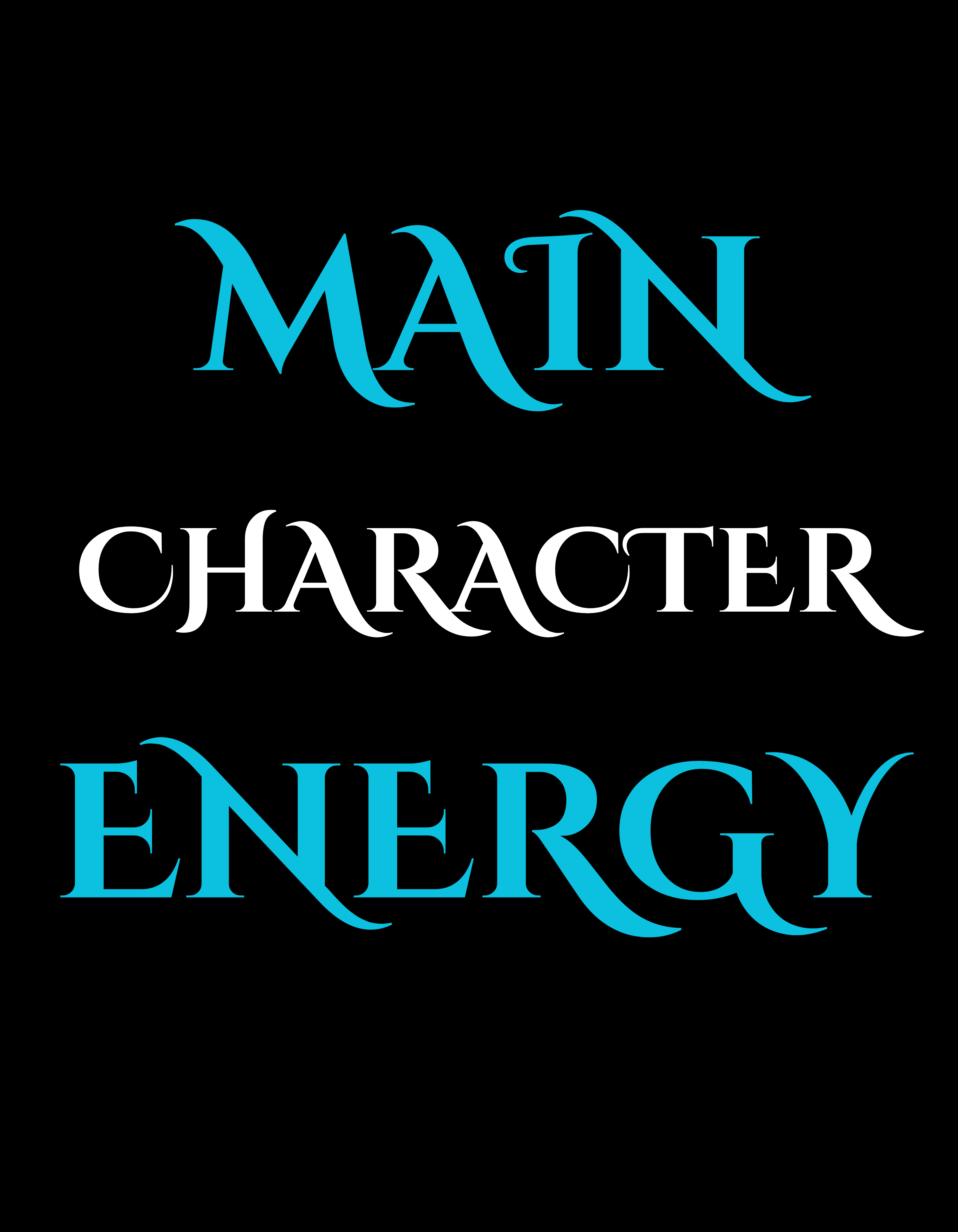 Main Character Energy Shirt – Motivational Graphic Tee, Confidence Statement Shirt, Empowerment Streetwear Tee, Unisex Inspirational T-Shirt