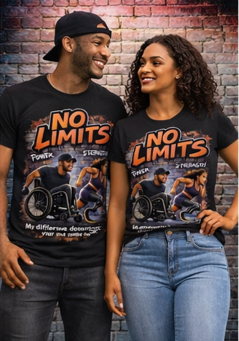 No Limits – Power & Strength Disability Awareness Graphic Tee