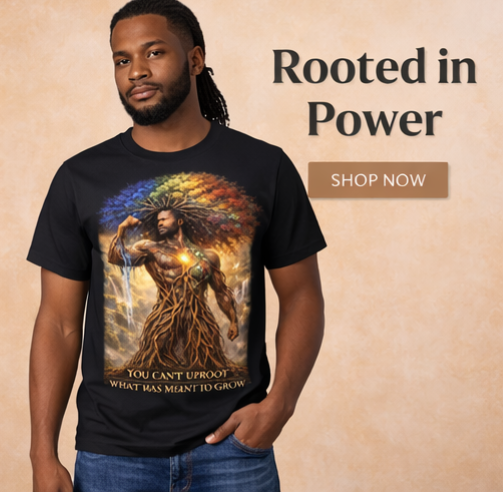 You Can’t Uproot What Was Meant to Grow Shirt, Motivational Graphic Tee, Inspirational Strength Shirt, Afrocentric Art T-Shirt, Growth Mindset Apparel Male Shirt
