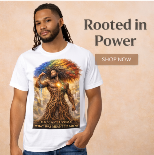You Can’t Uproot What Was Meant to Grow Shirt, Motivational Graphic Tee, Inspirational Strength Shirt, Afrocentric Art T-Shirt, Growth Mindset Apparel Male Shirt