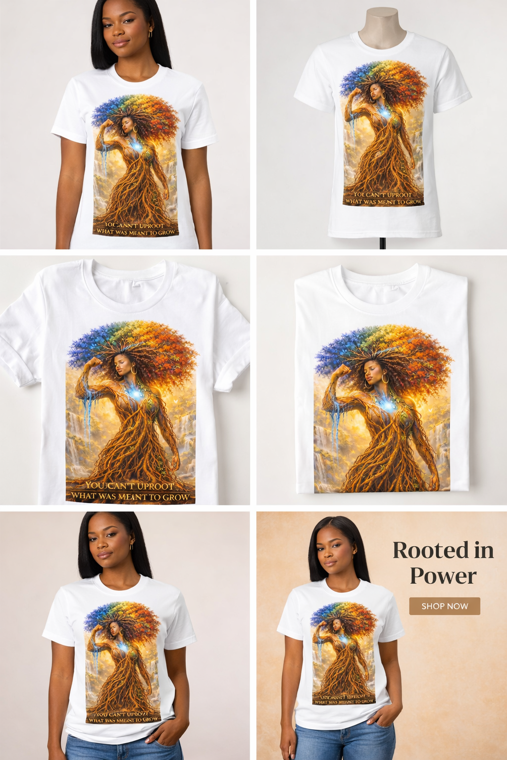You Can’t Uproot What Was Meant to Grow Shirt, Empowerment T-Shirt, Inspirational Afro Art Tee, Growth Mindset Graphic Tee, Black Woman Art Shirt