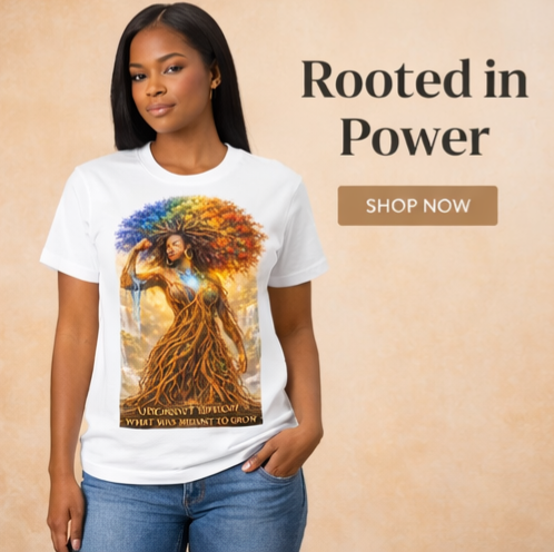You Can’t Uproot What Was Meant to Grow Shirt, Empowerment T-Shirt, Inspirational Afro Art Tee, Growth Mindset Graphic Tee, Black Woman Art Shirt