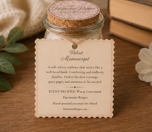 Velvet Manuscript | Wickless Candle - Small