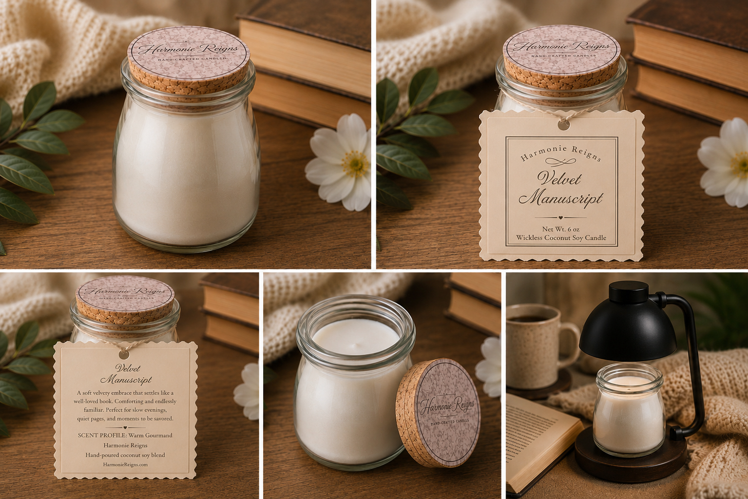Velvet Manuscript | Wickless Candle - Small